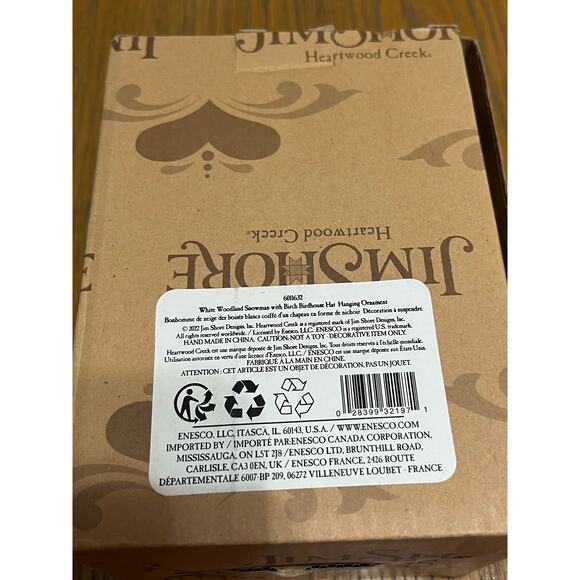 White Woodland Snowman with Animals Ornament- New open box - Picture 3 of 4